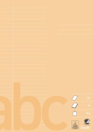 Bantex Skolehæfte A4 32 Linjer, Lys Brun