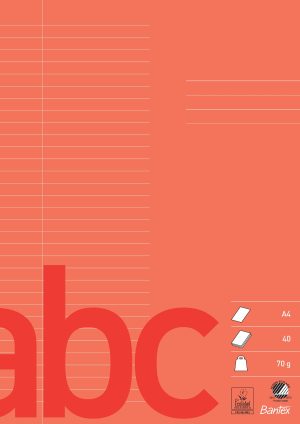 Bantex Skolehæfte A4 32 Linjer, Rød