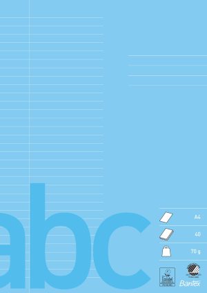 Bantex Skolehæfte A4 32 Linjer, Lys Blå