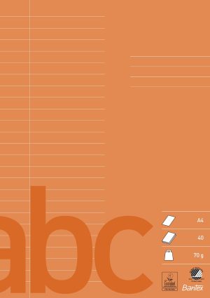 Bantex Skolehæfte A4 24 Linjer, Abrikos