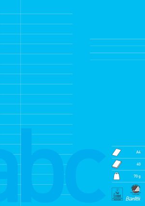 Bantex Skolehæfte A4 18 Linjer, Blå