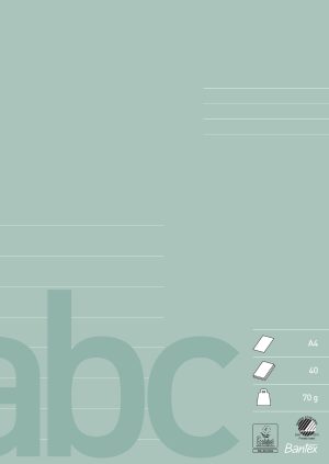 Bantex Skolehæfte A4 8 Linjer, Støv Grøn