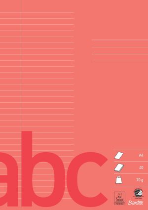 Bantex Skolehæfte A4 32 Linjer, Rød