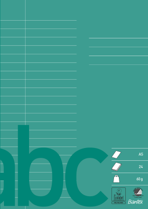 Bantex Skolehæfte A5 22 Linjer, Mørkegrøn