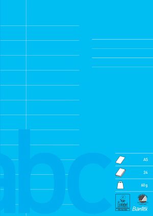 Bantex Skolehæfte A5 13 Linjer, Blå