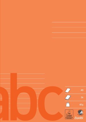 Bantex Skolehæfte A5 11 Linjer, Orange