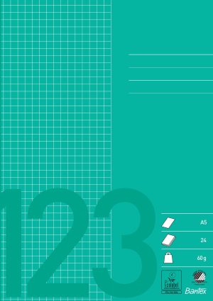 Bantex Skolehæfte A5 5X5 Kvadreret, Græsgrøn
