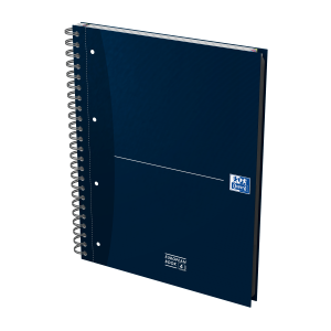 Oxford Essentials European Book 4 Projektmappe A4+, notesbog i hårdt omslag med dobbeltspåiral, linjeret, 240 sider, assorterede farver, SCRIBZEE® kompatibel