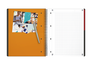 Activebook Oxford International Notesbog med PP omslag og dobbeltspiral, A4+, 160 sider,kvadreret