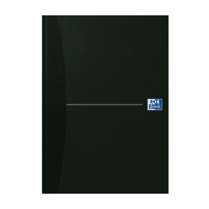 Oxford Smart Black bog indbundet notesbog, A4, linjeret, sort