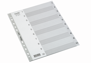 Bantex Strong-Line®Register Grå A4 1-10, Grå