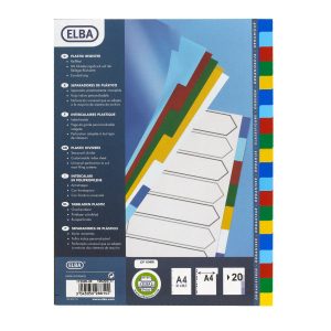 Fanekort Farvet A4 PP 20 Faner