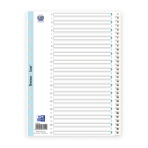 Strong-Line Register A4 PP Hvid 1-31, Hvid