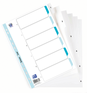 Strong-Line Register A4 Hvid PP 1-6, Hvid