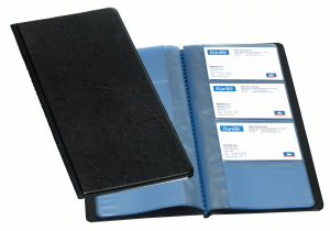 Kortholder Bantex 25, 5 X 12 96C PVC uigennemsigtig sort