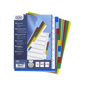 Fanekort Farvet A4 PP Maxi PP 10 Faner