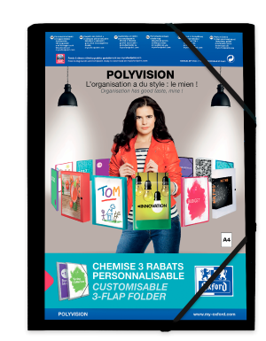 Polyvision Opaque Samlemappe, Sort