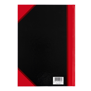 Bantex A4 Kina notesbog, foret, 96 ark, sort/rød