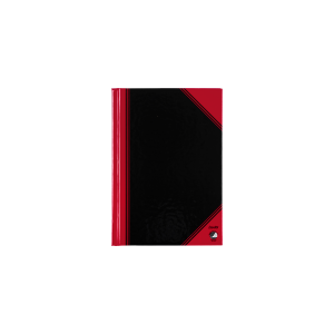 Landré A6 kina hardcover øvebog, almindelig, 192 sider, sort/rød