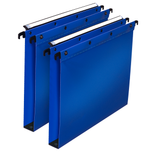 Hængemapper Elba Ultimate til skuffe 30 mm Base, kasse med 10, A4 Polypropylen uigennemsigtig blå