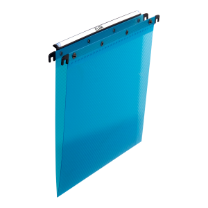 Hængemapper Elba Design til skuffe V Base, kasse med 10, A4 Polypropylen gennemsigtig blå