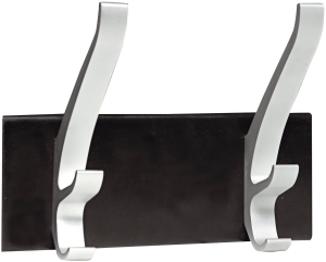 KNAGE UNILUX CYPRES SORT STÅL 2 ALU KNAGER VÆGMODEL