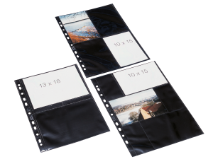 Bantex Fotolomme 0,09 Mm 10 Stk. Sort Højformat, Transparent
