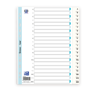 Strongline Register A-Å A4+ PP 0,12 Hvid