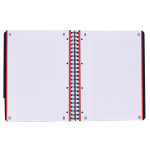 Projektmappe Oxford Students Dobbeltspiral A4+ 200 sider store kvadrater 5 mm små kvadrater