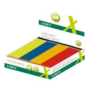 Linex Skoleblyant Hb I Display 144 Stk. Assorteret