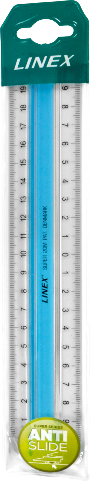 Lineal Linex Super 20Cm Akryl Lys Blå