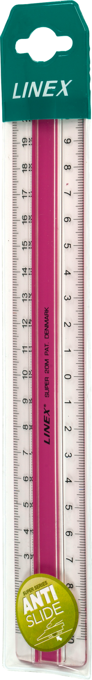 Lineal Linex Super 20Cm Akryl Pink