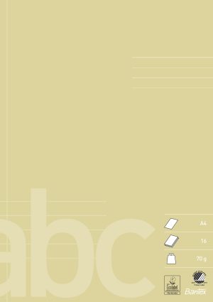 Bantex Skolehæfte A4 32S 74G 2/3 Blank 1/3 5L, Hyldeblomst