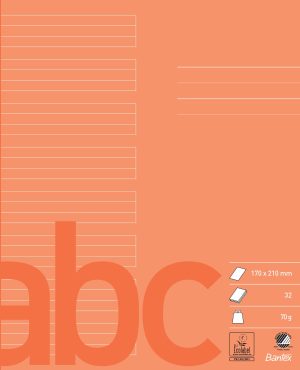 Bantex Skolehæfte 170X210 70G Hus 6+6+6 1Lf, Abrikos