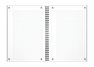 Notebook Oxford International Notesbog, dobbeltspiral, B5, 160 sider, kvadreret