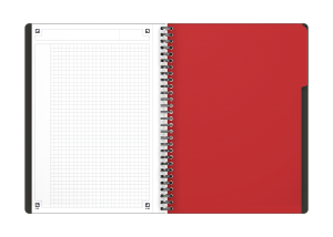 Activebook Oxford International Notesbog med PP omslag og dobbeltspiral, B5, 160 sider, kvadreret