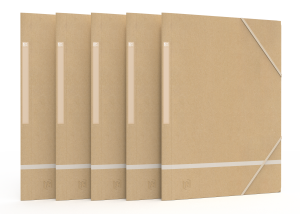 Elastikmappe 3 klapper Touareg 24X32 Beige