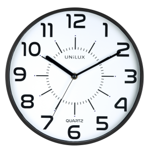 VÆGUR UNILUX CLOCK POP SORT DIAMETER Ø28CM