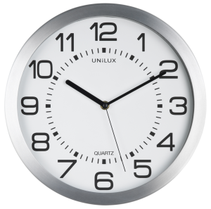 Unilux Moon Ur med lys i sølv