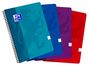 NOTESBOG OXFORD A4 LINIERET SPIRAL SOFT TOUCH OMSLAG 1 STK