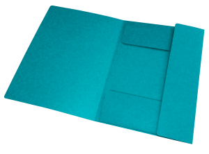 OXFORD Top File+-samlemappe med elastikker og 3 flapper A4 akvamarinblå