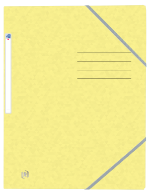 OXFORD Top File+-samlemappe med elastikker og 3 flapper A4 pastelgul