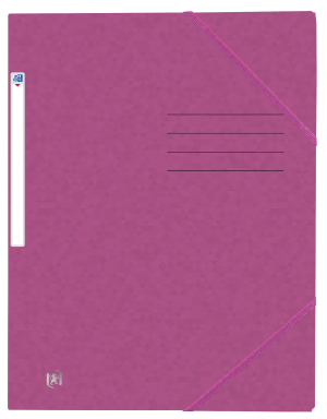 OXFORD Top File+-samlemappe med elastikker og 3 flapper A4 lilla