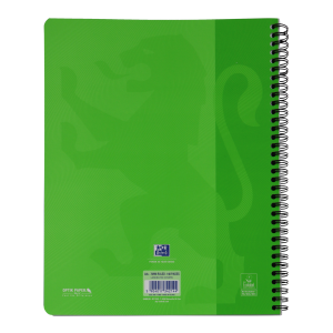 OXFORD Touch notesbog A4+ linjeret 7mm soft touch omslag dobbeltspiral 180 sider