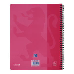 OXFORD Touch notesbog A4+ kvadreret 5mm soft touch omslag dobbeltspiral 180 sider