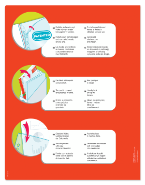 OXFORD Quick In-plastiklomme blok 60 stk. A4 transparent