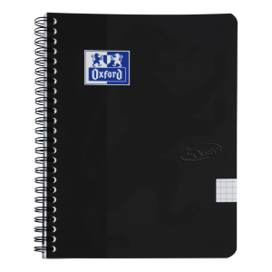 OXFORD Touch notesbog A5 kvadreret 5mm soft touch omslag dobbeltspiral 180 sider