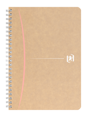 OXFORD Touareg-notesbog i A5 med dobbelt spiral og kartonomslag, kvadreret, 180 sider, assorterede farver, SCRIBZEE®-kompatibel