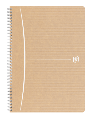 OXFORD Touareg-notesbog i A4 med dobbelt spiral og kartonomslag, kvadreret, 180 sider, assorterede farver, SCRIBZEE®-kompatibel