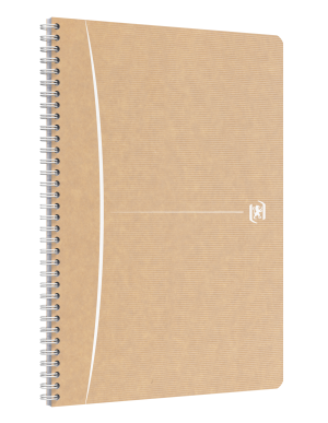 OXFORD Touareg-notesbog i A4 med dobbelt spiral og kartonomslag, linjeret, 180 sider, assorterede farver, SCRIBZEE®-kompatibel